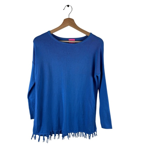 Lilly Pulitzer Girls XL mini Ramona sweater Size 12-14 Blue - Picture 1 of 7